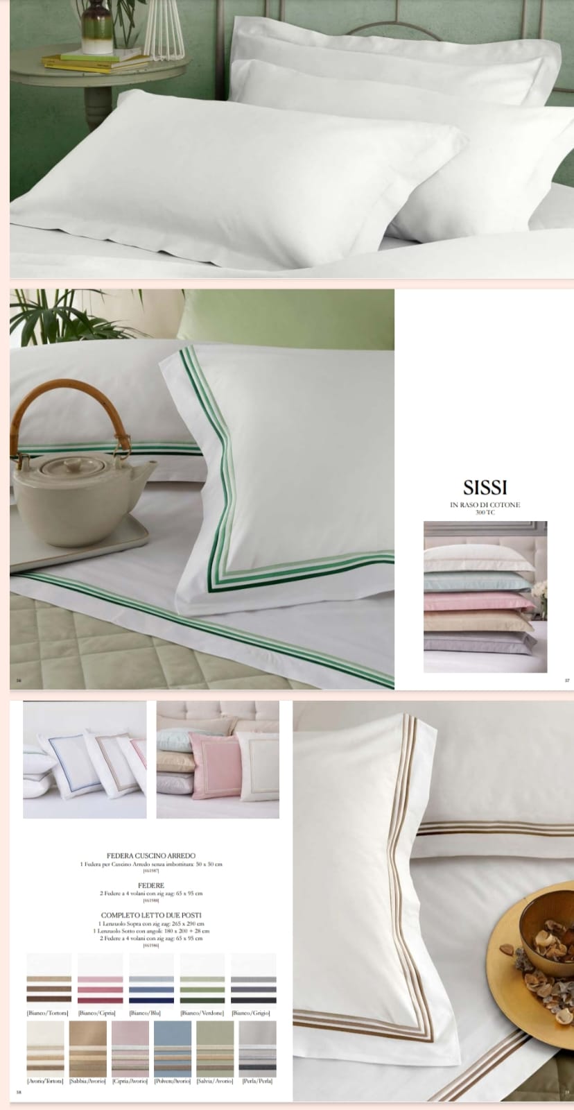 SISSI - Completo Letto in Raso di Cotone