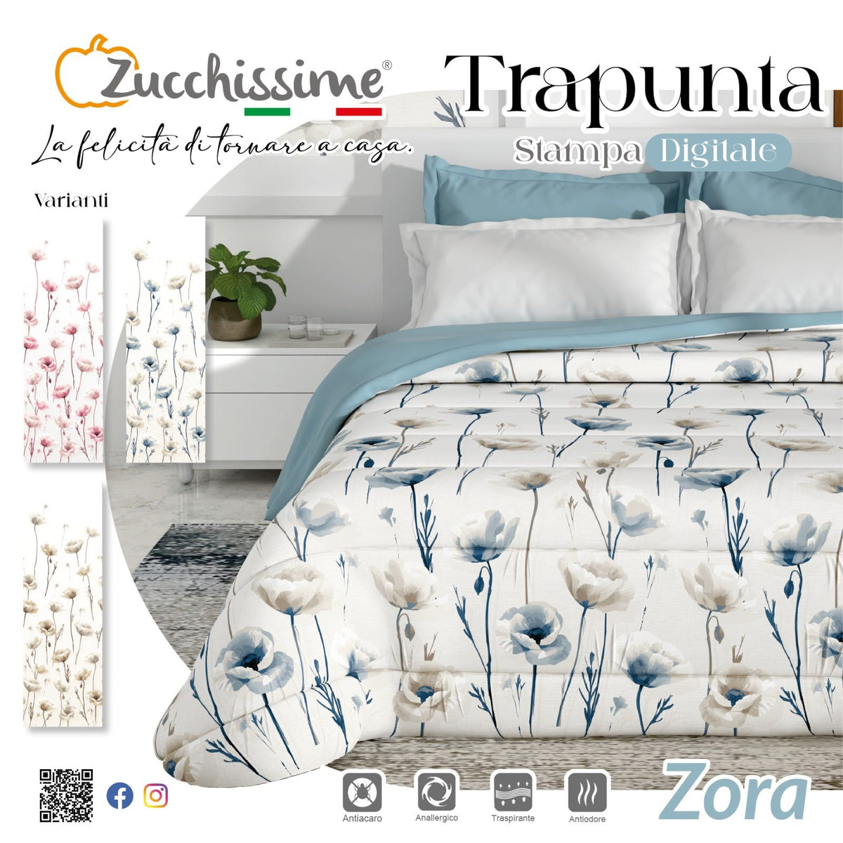 ZORA - Trapunta Stampa Digitale Zucchissime