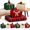PLAID TINDRA Xmas – Plaid in Coral Stampato con Bauletto in Feltro